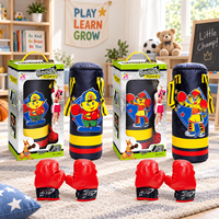 Ensemble de jeu de boxe pour enfants avec sac de frappe pour le sport récréatif, l'initiation à la boxe et la pratique pour débutants