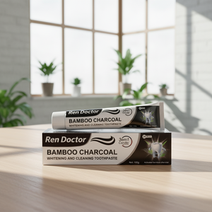 Dentifrice au <span class=keywords><strong>charbon</strong></span> de bambou bicolore avec peptides actifs, élimine les taches jaunes, blanchit les dents et rafraîchit l'haleine - Vente en gros - Product Image 4