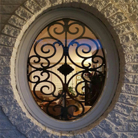 Parrilla de ventana de hierro forjado brillante Diseño Última moda Vallas y ventanas para casas Nuevo diseño Valla Bar