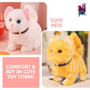 Juguete interactivo de gatito de peluche súper suave con ladridos que caminan y sonidos de gato realistas para el enriquecimiento de mascotas - Product Image 4