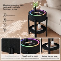 Table basse intelligente en verre trempé, vente en gros directe usine, design moderne et minimaliste, chargement sans fil, Bluetooth, mobilier de maison