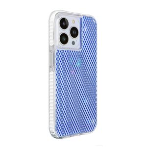 Accessoires mobiles personnalisés transparents, étui de téléphone en tissu fin bleu pour iPhone 15 14 13 Pro Max - Product Image 2