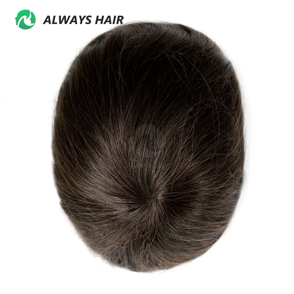 الذكور الشعر الاصطناعي 0.06-0.08 مللي متر حقن شعر مستعار الرجال دائم الباروكات نظام وحدة الشعرية بدلة الإنسان الشعر للرجال