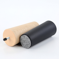 Pieds de lit modernes en plastique ABS imitation bois, couleur bois clair, pour hôpitaux, hôtels, espaces extérieurs et salons.