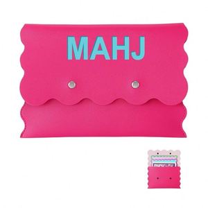 PU Leather Credit Card Mahjong Storage Bag <b>Wallet</b> Envelope Style Mahjong Card Clutch <b>Holder</b> Pouch Mahjong Card Cover Case - Product Image 1