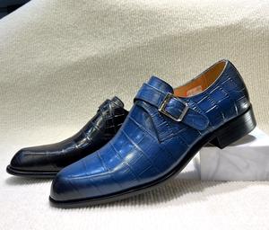 उच्च गुणवत्ता वाले प्लेड वास्तविक चमड़े के पुरुषों के भिक्षु स्ट्रैप जूते जूते जूते जूते जूते जूते - Product Image 3