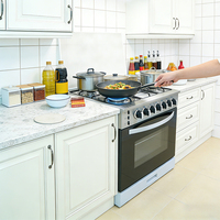 Cuisinière et four encastrés à gaz 5 brûleurs (acier inoxydable) pour usage commercial