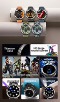 Montre connectée HT30, grande batterie 600 mAh, multisports, appels Bluetooth, étanche, assistant vocal intelligent, boussole, suivi du sommeil