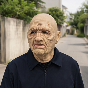 <span class=keywords><strong>Masque</strong></span> en latex réaliste <span class=keywords><strong>pour</strong></span> homme âgé, tête entière, visage ridé et chauve, <span class=keywords><strong>masque</strong></span> de cosplay <span class=keywords><strong>pour</strong></span> fête d'Halloween, accessoires de jeu de rôle - Product Image 6