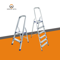 Échelle pliante en aluminium SURESTEP, capacité de charge de 150 kg, design en échelle d'ange, pour la maison, le supermarché, la salle de bain, l'entrepôt, la salle de sport, l'escalier