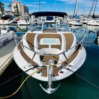 Tapis de pont avant pour bateau Bayliner 245 SB 2003, en mousse EVA imitation teck, style SeaDek MarineMat Gatorstep, auto-adhésif