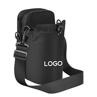 Porte-bouteille magnétique résistant à l'eau pour la salle de sport, petit sac à bandoulière en néoprène noir magnétique pour téléphone portable, portable, unisexe