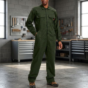 Overol de Trabajo Verde de Poliéster, Corte Regular, Costuras Soldadas, Ropa de Seguridad para Fábrica y Taller, Antiestática, Protección Limitada - Product Image 2
