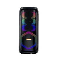 Altavoz Recargable de 6.5 Pulgadas con Soporte OEM, 80W, LED RGB, Ligero, con Asa Integrada, Ideal para Fiestas al Aire Libre