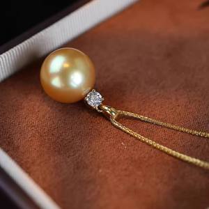 Colgante de Moda Femenino DIY, con un Solo Diamante, Cuentas de 9-13 mm, Plata S925, Accesorios de Perlas 31305, Soporte para Colgante Vacío - Product Image 3