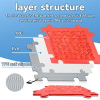 Carreaux de sol sensoriels éducatifs pour nourrissons et tout-petits 6 pièces carrés Eva Carrelage de sol à emboîtement Puzzle Tapis de jeu en mousse pour enfants