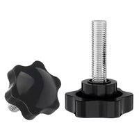 Tornillo de pulgar de cabeza de plástico redondo moleteado 1420 1 pulgada de largo Tapa de ataúd Tornillo de plástico Ala de mano Pulgar Nylon