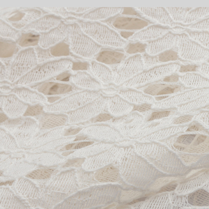 Vải Ren Tuyn Thêu Hoa Màu Trắng Nylon Chất Lượng Cao Mới Cho Váy Cưới - Product Image 3