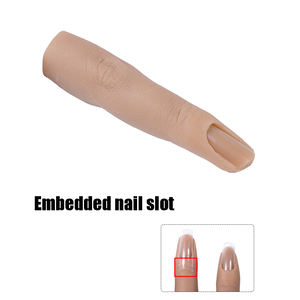 Main de pratique en silicone avec clip pour formation des ongles en acrylique modèle de <span class=keywords><strong>faux</strong></span> doigts pour ciseaux de manucure - Product Image 3