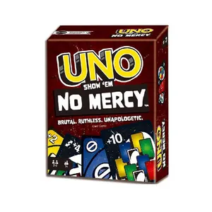 热卖卡通动漫游戏UNOs无慈悲卡真正的家庭派对娱乐板有趣的扑克玩具礼品扑克牌游戏