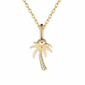 สร้อยคอประดับรูปต้นปาล์มชุบทอง18K 925แฟชั่นอัญมณี - Product Image 1