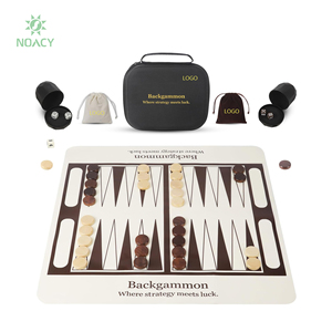 Mới đến tùy chỉnh xách tay du lịch nhỏ gọn kích thước EVA backgammon cờ vua trò chơi lưu trữ túi với con xúc xắc và quân cờ - Product Image 1