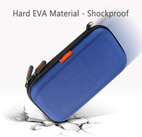 Estuche Circular Portátil Negro para Auriculares, Funda Rígida de EVA con Cremallera, Duradera, para Auriculares con Cable, Flexible y Funcional para Herramientas