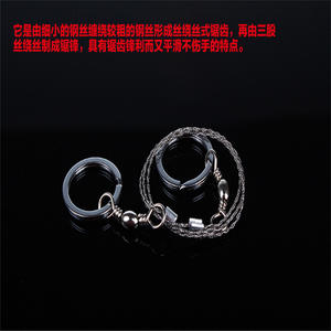 Sierra de alambre para supervivencia al aire libre, herramienta de rescate portátil de acero inoxidable con borde dentado de 360 grados omnidireccional para acampar - Product Image 2