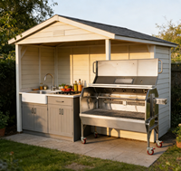 Grand barbecue extérieur au gaz et au charbon de bois pour porc, agneau, chèvre, avec rôtissoire de 1500 mm, moteur 60 kg, grille en acier inoxydable