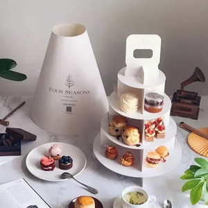 Chất lượng cao 24 Mini Cupcake hiển thị hộp cao mạnh mẽ trong suốt thiết kế hình nón các tông màu trắng cơ sở UV lớp phủ dập nổi cho - Product Image 3