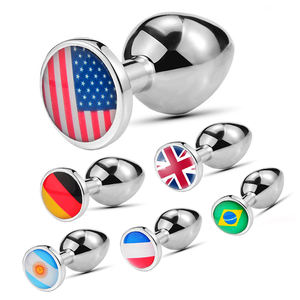 ที่เสียบก้นจิวเวลรี่โลหะหลากสี,ที่เสียบทวารหนักที่เสียบต่อมลูกหมากเซ็กซ์ทอยสำหรับผู้ใหญ่และผู้ชายผู้หญิง - Product Image 1