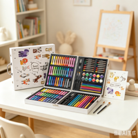 Ensemble de crayons et feutres à eau pour enfants, série animaux
