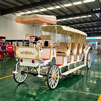 Chariot de Mariage Électrique à 4 Roues Zhenda, Modèle Cendrillon, 14 Places, Couleurs Personnalisables, Pneus Pleins – Vente Directe Usine