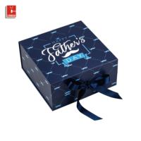 Caja de Regalo Plegable con Cierre Magnético y Diseño de Logotipo Personalizado, para Empaque de Cosméticos, con Lazo