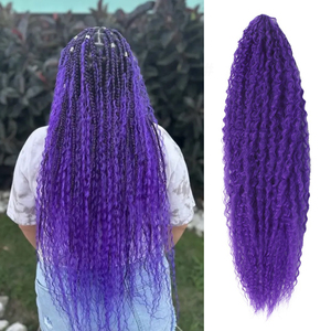 <span class=keywords><strong>Monica</strong></span> onda ariel cheveux de cricket crochet boho brésilien bohème synthétique droite tressage queue de cheval bouclés ariel extensions de cheveux - Product Image 2