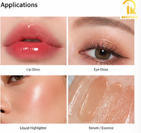Contenant carré transparent ML8800A pour gloss à lèvres avec applicateur, idéal pour gloss maison, huile à lèvres et emballage de soins beauté pour les lèvres