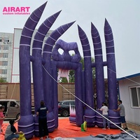 Arco Inflable Gigante con Forma de Calavera para Halloween, Arco Inflable con Cabeza de Calavera como Decoración