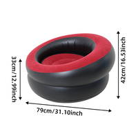 OEM y ODM portátil de alta calidad barato moderno inflable solo sofá inflable PVC inflable flocado sofás de oficina