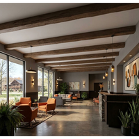 Poutres en polyuréthane imitation bois, mousse PU creuse en forme de U pour la décoration de plafond de ferme, poutres en boîte à 4 côtés
