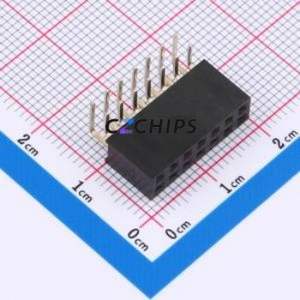 HX PM2.54-2x7P WC Pin Socket Bent Lead Through Hole,P=2.54mm Connector 2x7P 2.54mm 2.54mm Square Hole - Product Image 1