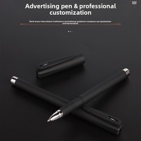 Bolígrafo de Gel Negro Mate con Recubrimiento en Aerosol Promocional, 0.5 mm, Tacto Suave, Logotipo Personalizado, Regalo Empresarial