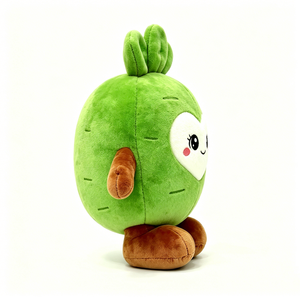 Peluche de Rábano Verde Personalizado, Adorable Juguete de Peluche Suave con Cara y Extremidades Sonrientes - Product Image 3