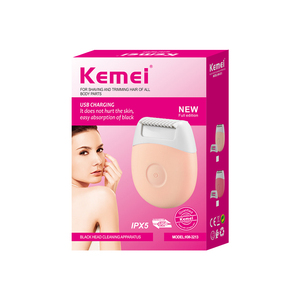Rasoir pour femmes <span class=keywords><strong>Kemei</strong></span> KM-3213, appareil d'épilation lavable, charge rapide USB, appareil d'épilation électrique - Product Image 6