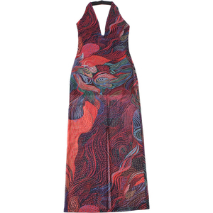 Viviblook Z331DS Vestido de Mujer Nuevo Estilo Urbano Elegante con Cuello en V Sin Mangas Halter Espalda Descubierta Ajustado Maxi para Fiesta y Club - Product Image 6