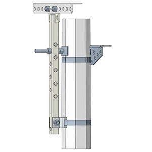 Poteau carré en acier CT8 pour accessoires d'alimentation de télécommunications à montage suspendu - Product Image 2