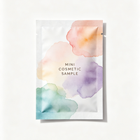 Sachets en aluminium personnalisés à trois soudures latérales, barrière lumineuse, résistants aux fuites, pour échantillons promotionnels de cosmétiques liquides