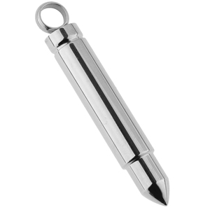 स्टेनलेस स्टील दाह संस्कार राख बाल इत्र धारक सिलेंडर पंक लॉकेट हार उपहार बुलेट मेमोरी कलश धारक लटकन जार - Product Image 4