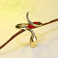 Anillos CAOSHI de Diseño de Serpiente, Plateados/Dorados, para Mujer, Joyería de Moda para Bodas y Fiestas, Personalizables