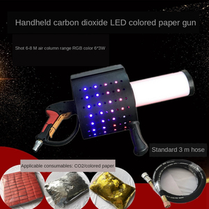 Pistolet à jet de CO2 <span class=keywords><strong>LED</strong></span> RVB, canon à confettis de glace sèche, pulvérisation de gaz arc-en-ciel, machine à papier coloré pour discothèque, DJ, <span class=keywords><strong>bar</strong></span> - Product Image 4
