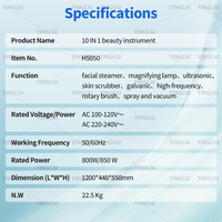 Nueva Máquina Facial de Hidrodermoabrasión Popular Multifuncional 10 en 1 con Lámpara de Aumento y Vaporizador, Personalizable con Logotipo
